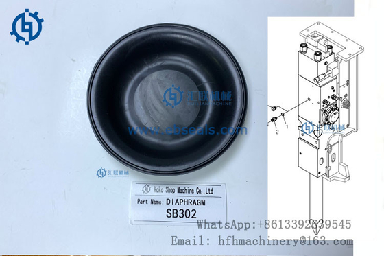 Diafragma hidráulico negro del triturador de SB302 SB300 para el sector de la construcción
