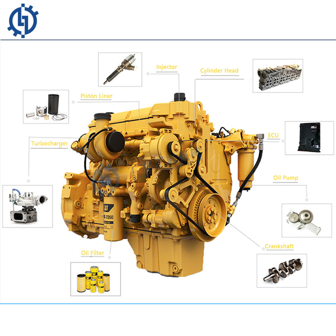 Motor terminado 6D125-6 para la parte de maquinaria de construcción de la asamblea de motores de la maquinaria del excavador PC400-8 1