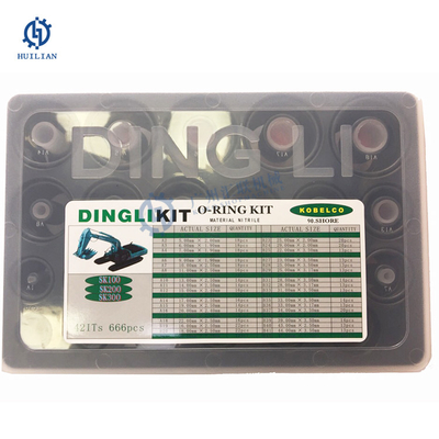 Sello de goma de Kit Set Repair Box For SK del anillo o de Dingli del excavador hidráulico material de