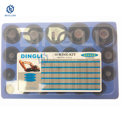 El nitrilo del paquete del sistema del anillo o de DH Dingli O Ring Kit Rubber del excavador sella la caja de goma de la reparación del anillo o