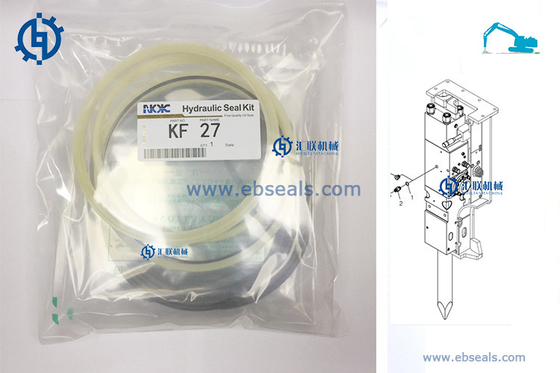 Sello hidráulico Kit Cylinder Oil Set del triturador de Kent KF22 KF27 KF35