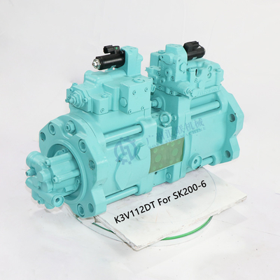 El excavador Hydraulic Pump Motor de Kawasaki K3V112DT parte la bomba principal hidráulica del excavador SK200-6 de Kobelco